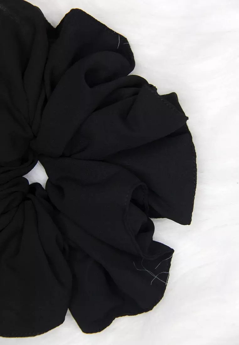 SCRUNCHIE MEDIUM PREMIUM PLAIN CHIFFON IKAT RAMBUT