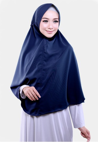 Jual Cotton Bee Hafsah Khimar Hijab Instan Navy Original Zalora