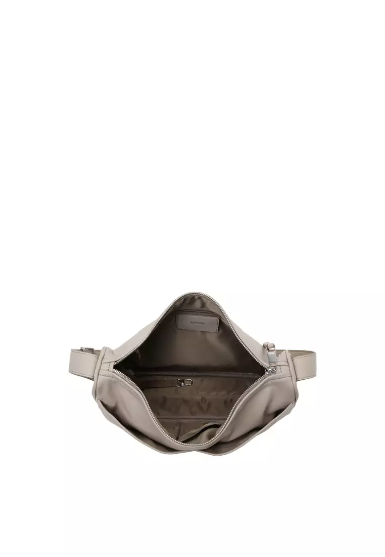 Slip Pockets Shoulder Bag - Almond