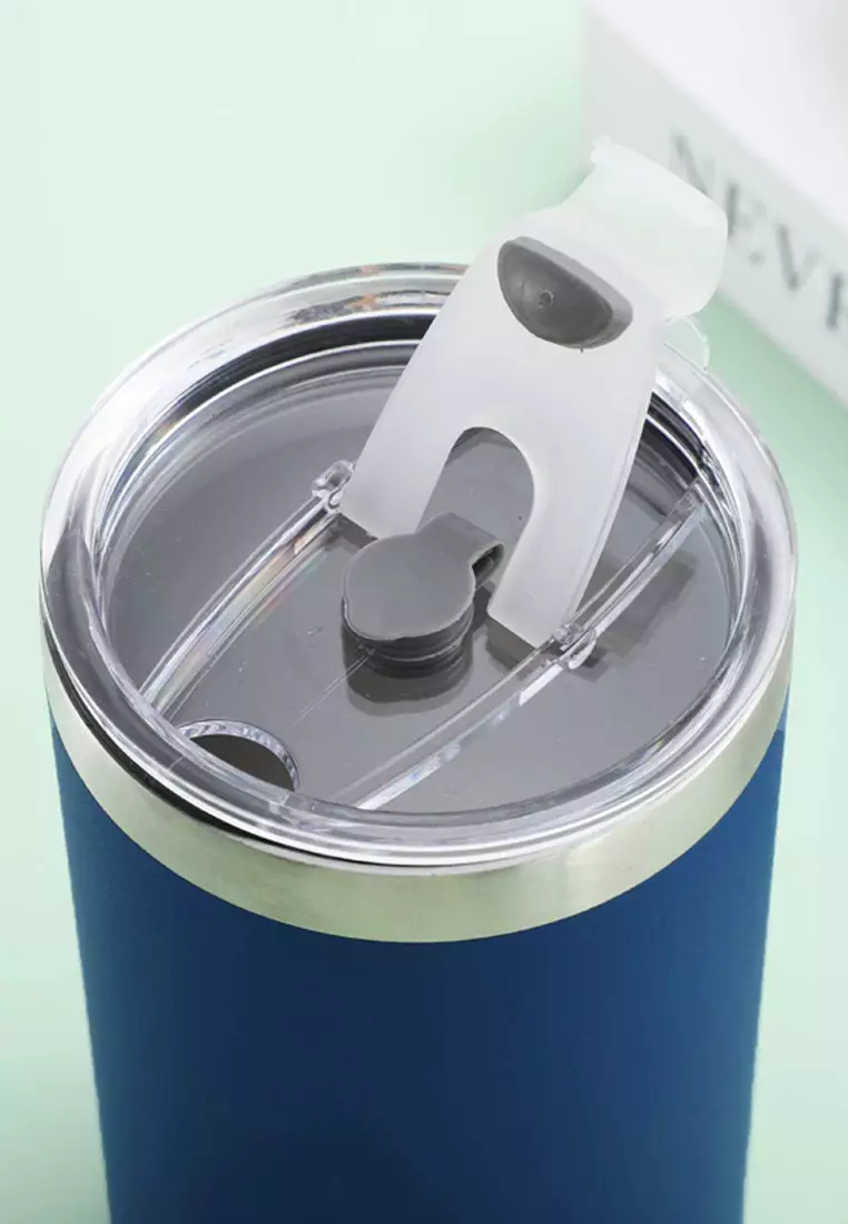 Wakakids Botol Minum Stainless Steel Termos Cup Mug Tumbler Mobil Minimalis Simple 600ml K4005 Venhs Navy