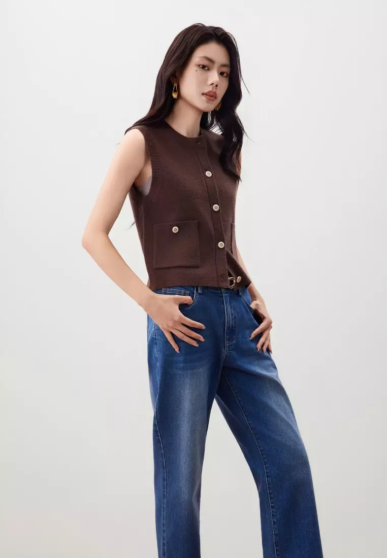 G2000 Pocket Detail Sweater Vest