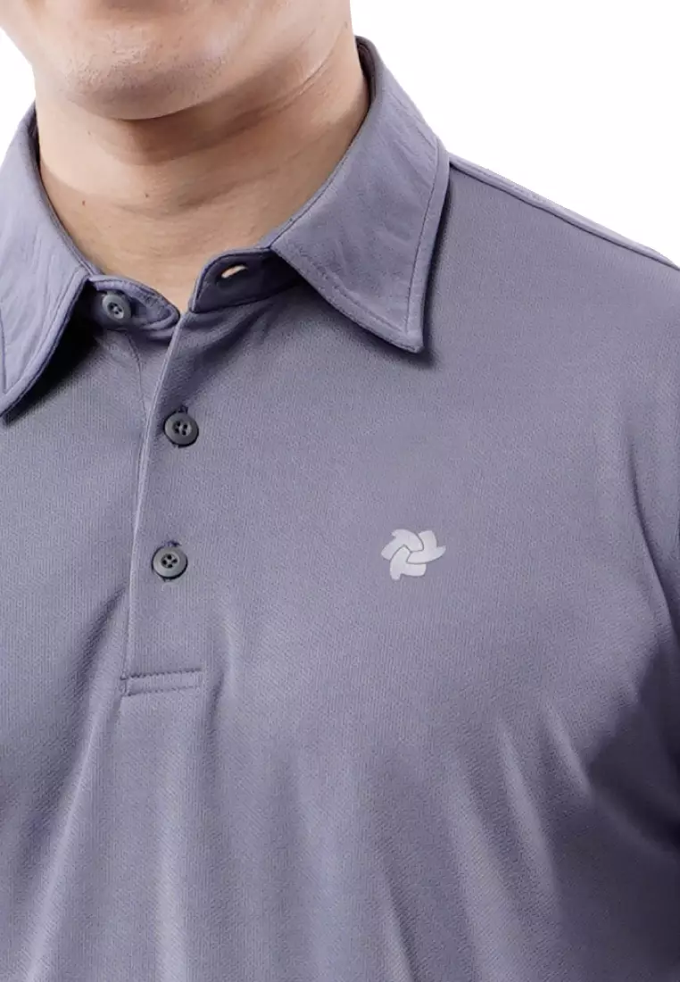 Tiento Pakaian Olahraga Golf Pria Polo Dry Fit Men Grey