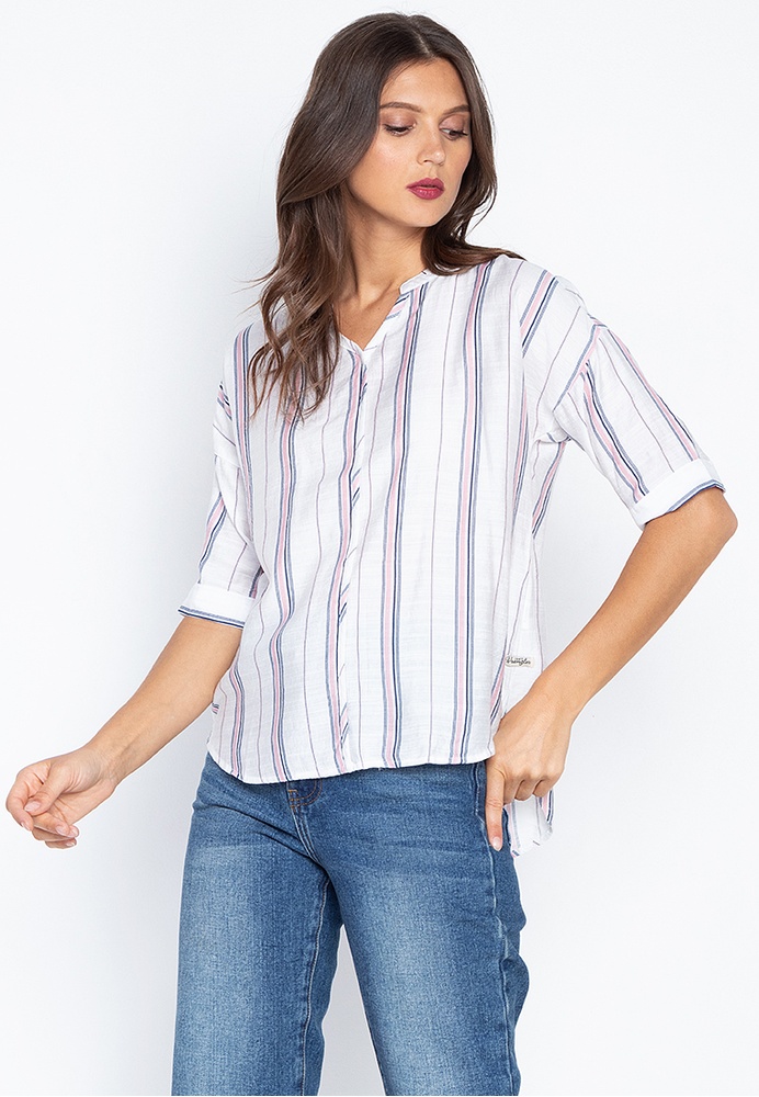 Buy Wrangler  Drop Shoulder Striped Shirt 2022 Online 
