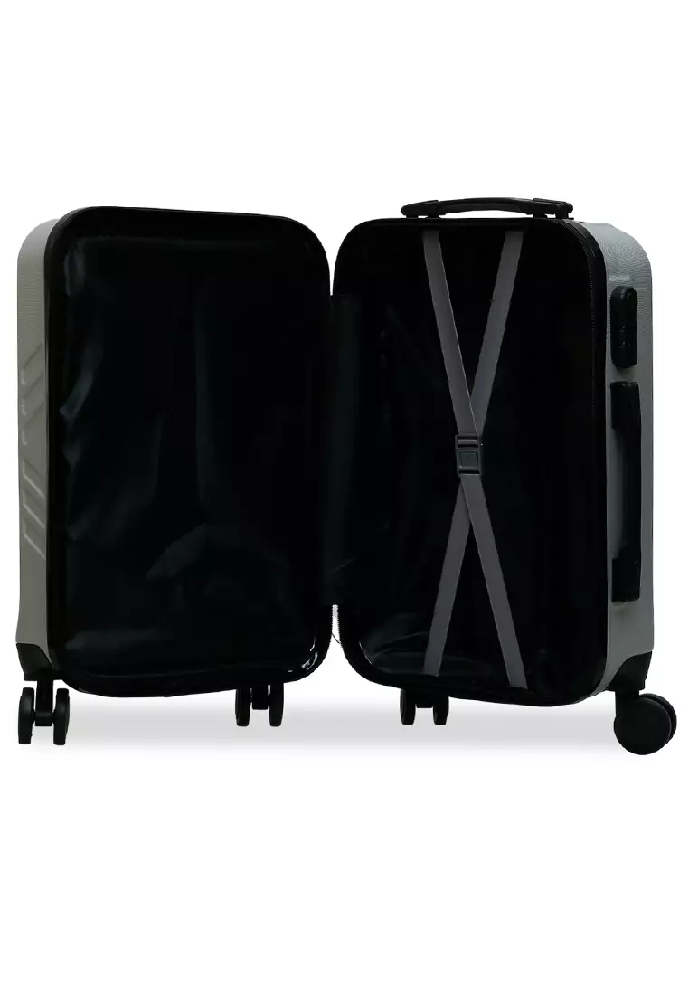 Carlton Koper Unisex Size 20 Inch Suitcase Large Compartment Material ABS+PVC Coated ORIGINAL - Silver