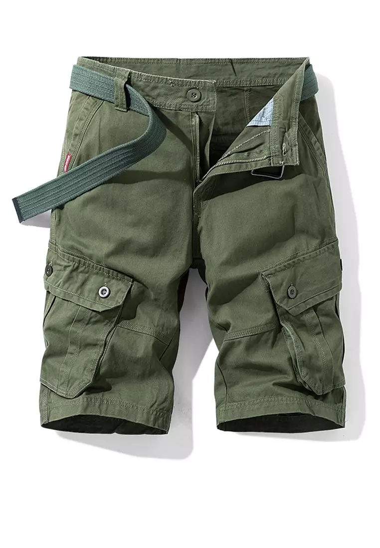 Multi Pockets Cotton Casual Shorts GJL95554