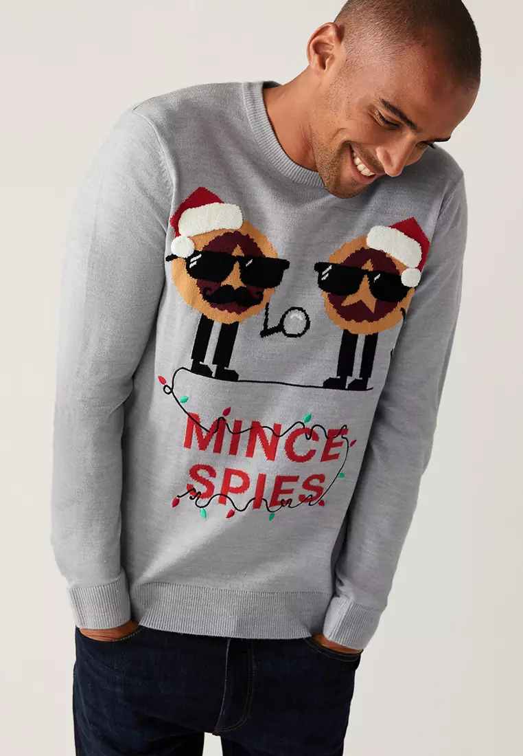 Jual Marks & Spencer Mince Spies Christmas Jumper Original 2024