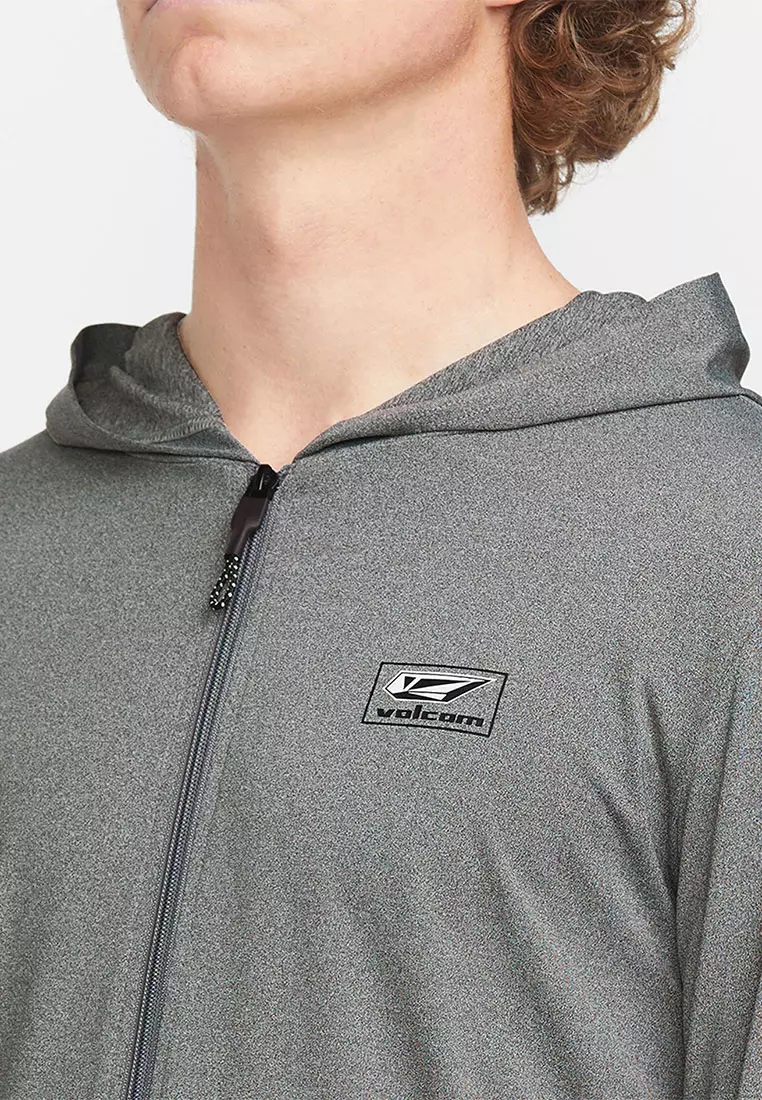 MTG MODSTONE LOOSE ZIP LONG SLEEVE RASHGUARD HEATHER GREY