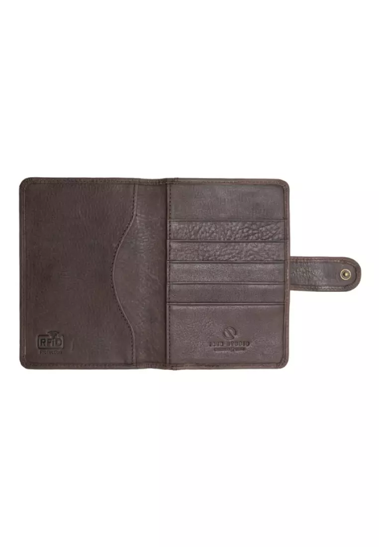 Vegetable Tanned Leather RFID 5 Cards Passport Cover JWC 31055