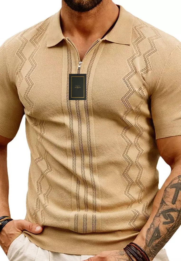 Contrast Stripe Short Sleeve Polo Shirt SY0045