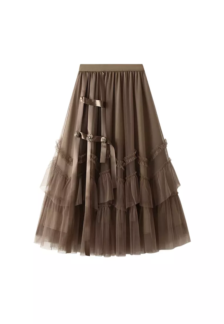 tulle maxi skirt 90