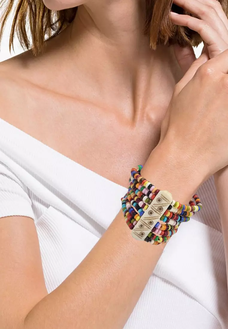 Bone Beads Elastic Bracelet Gelang Wanita Multi