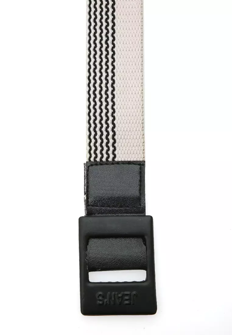 Bailey Ikat Pinggang Anak Pria Line Motive Casual Belt Material Cotton ORIGINAL - Khaki