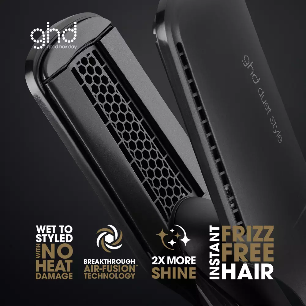 ghd Duet Style Hot Air Styler Wet to Dry Black - Catokan Pelurus Rambut
