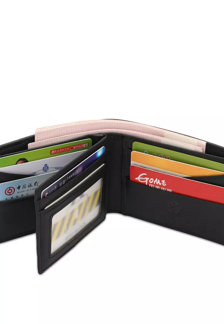 Men's Genuine Leather RFID Blocking Bi Fold Wallet (Dompet Bi Fold Pria Kulit Genuine RFID Blocking)