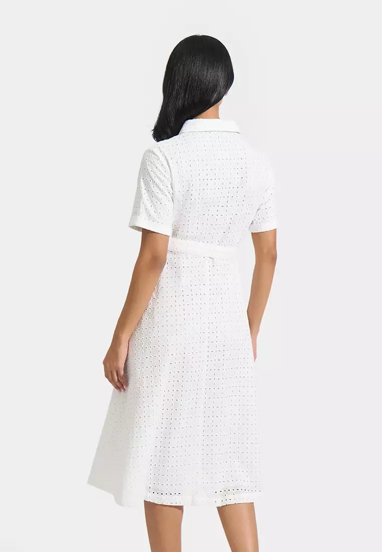 Eyelet Button Down Dress