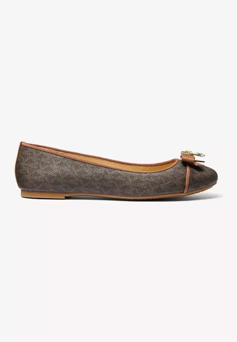 Michael Kors Honey Signature Logo Ballet Flat Brown