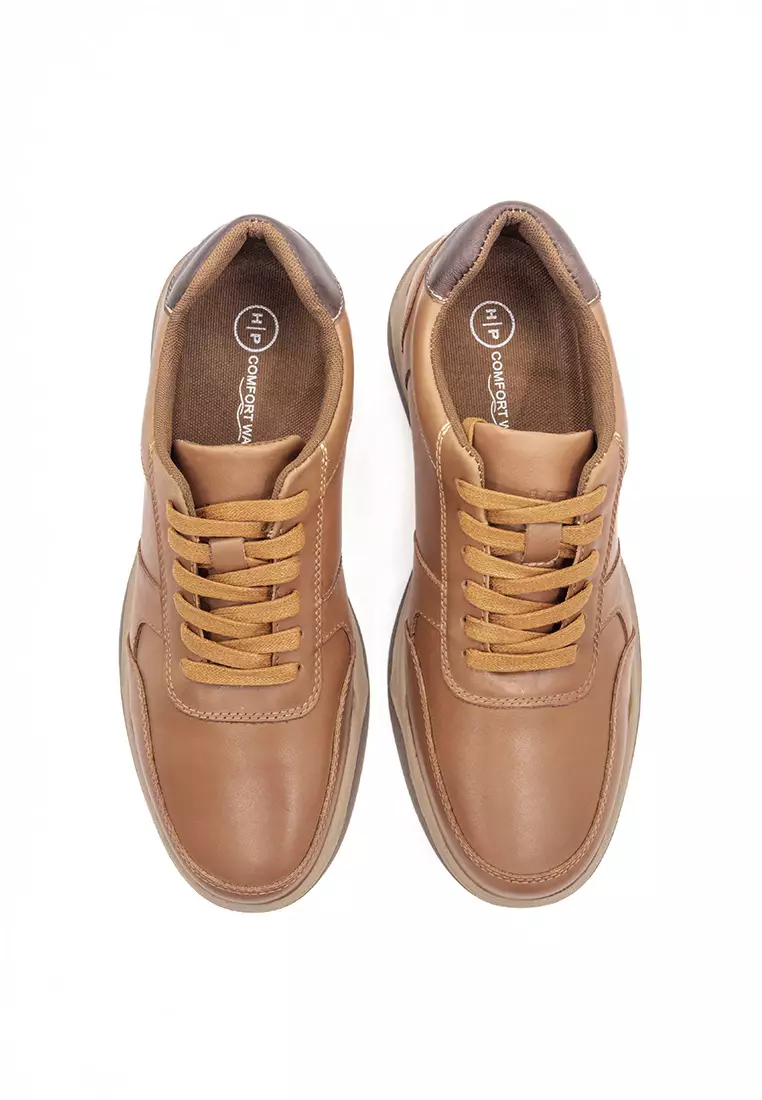 Hush Puppies Men's Shoes Walker Lace Up In Khaki