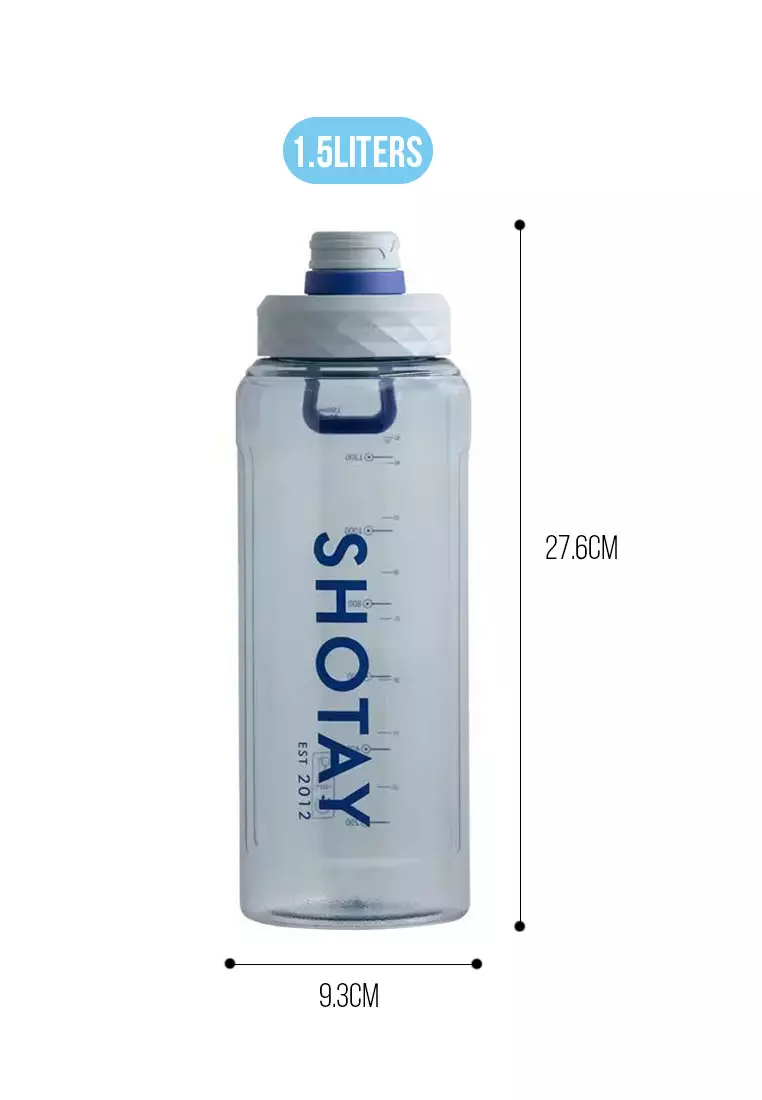 Shotay 4508 1.5L Water Bottle 27.6×9.3cm – Blue
