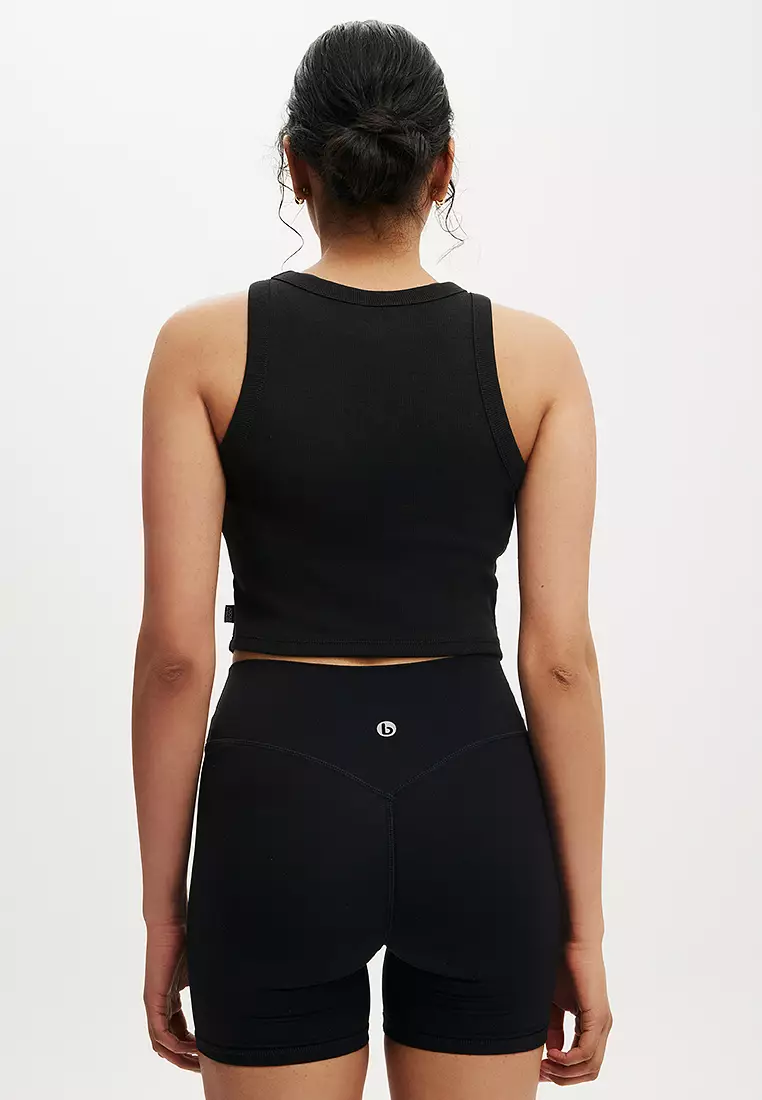 Active Rib Curved Hem Tank Top