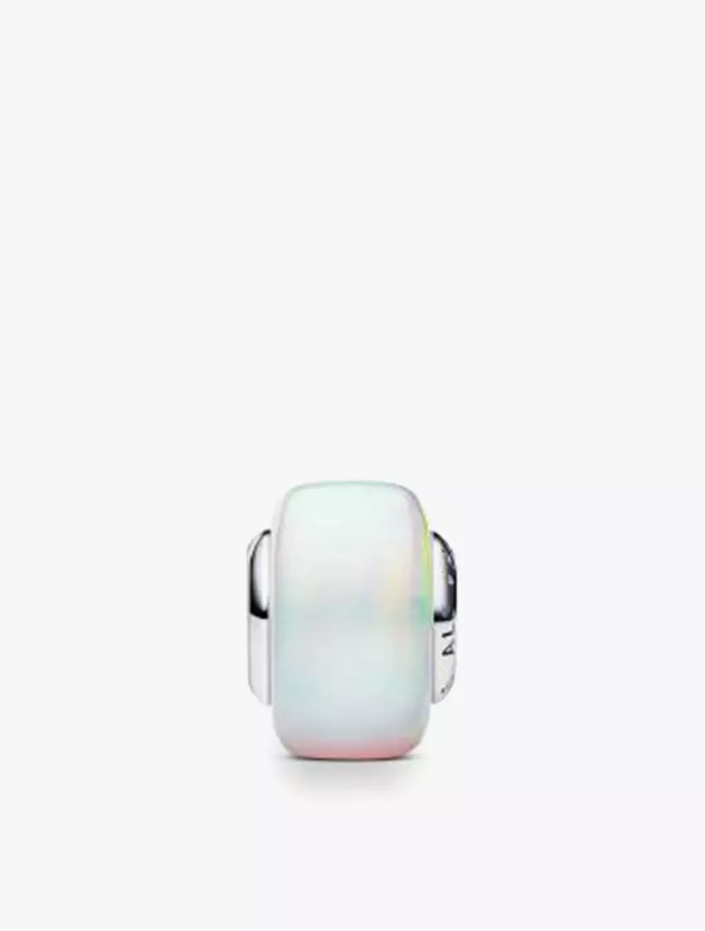 Sterling Silver Charm with Aurora Lab-Grown Opal Resin