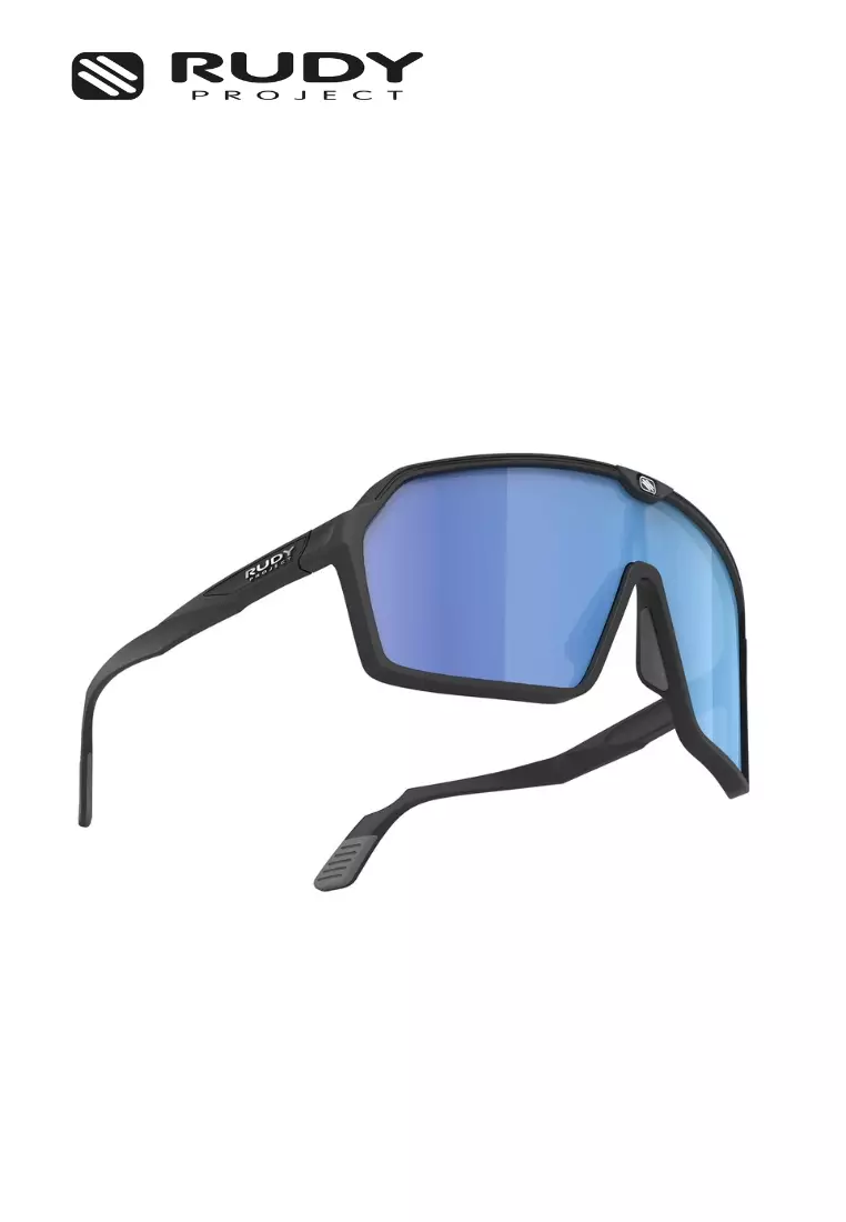 Spinshield Sports Performance Sunglasses – Black Matte MLS Blue | UV