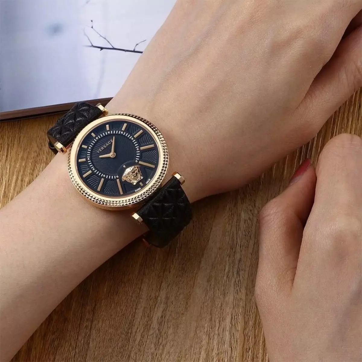 Versace V-Helix Black Gold (Swiss Made)
