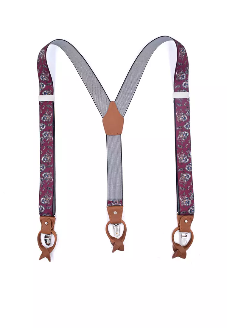 Buy Mooclife Men's Adjustable Elastic 6 Clips Suspenders 2024