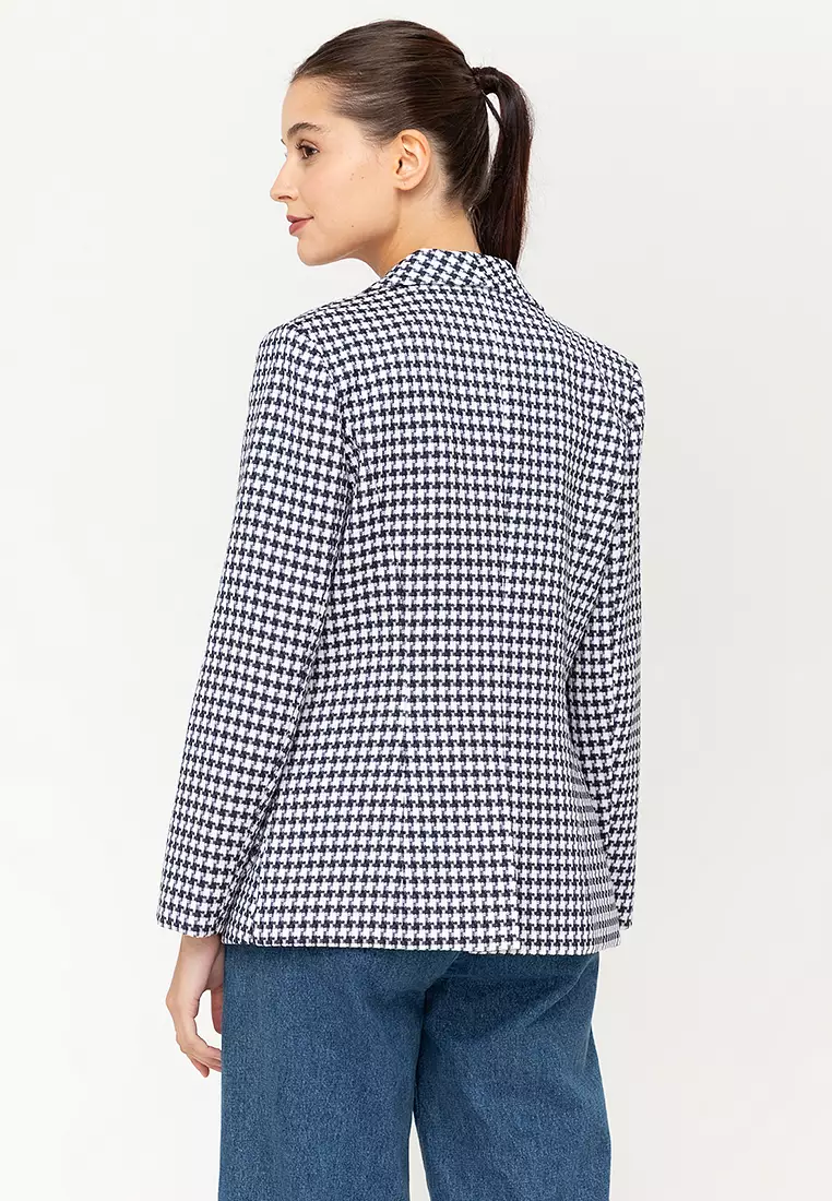 Houndstooth Blazer Jacket