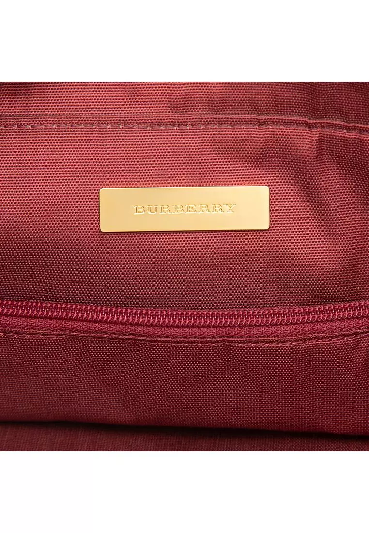 Pre-Loved Burberry House Check Canvas Tote