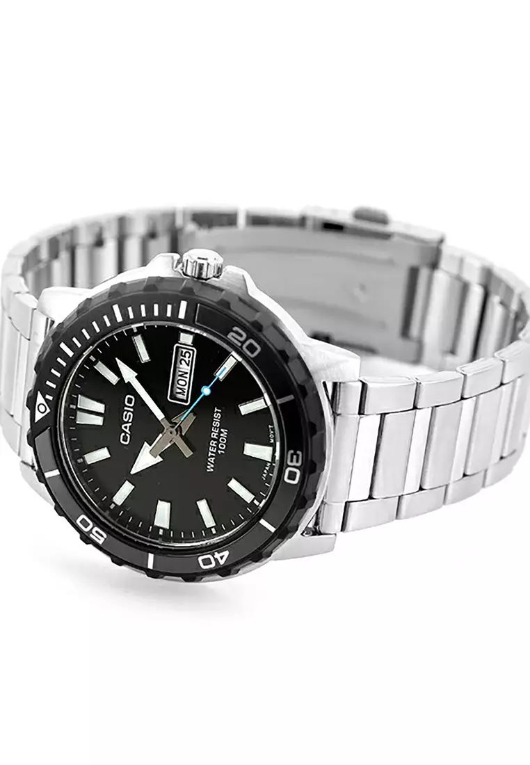 Casio MTD-125D-1A3V Men Analog Watch with Silver Stainless Steel Band 2025  | Buy Casio Online | ZALORA Hong Kong