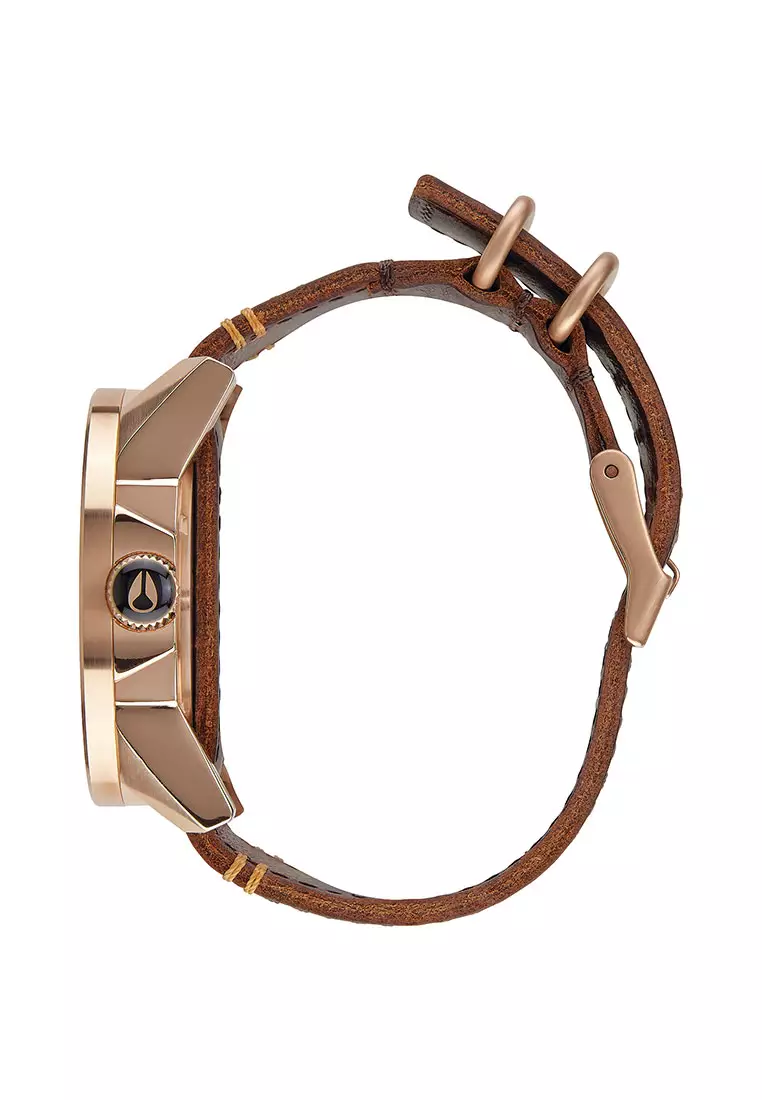 Corporal Leather 48mm - Rose Gold/Gunmetal/Brown (A2432001)