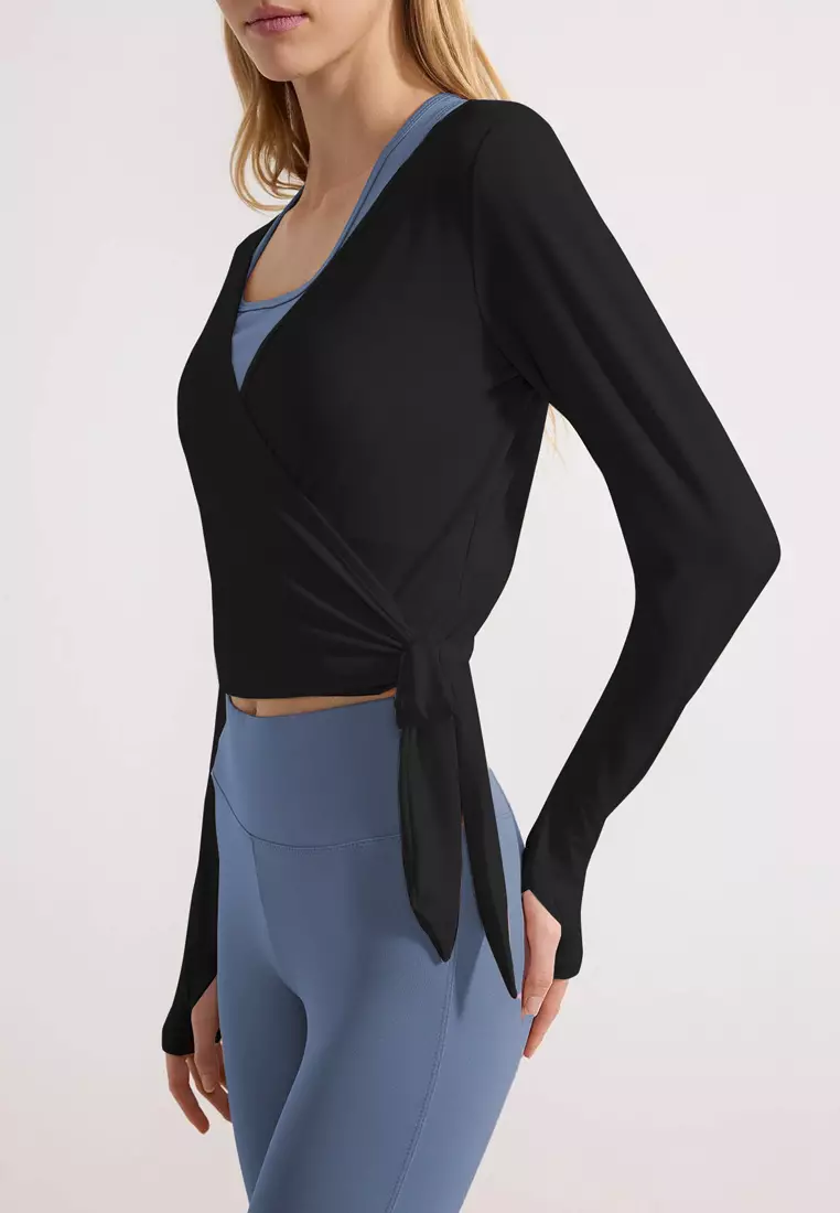 Wrap Crop Sports Top