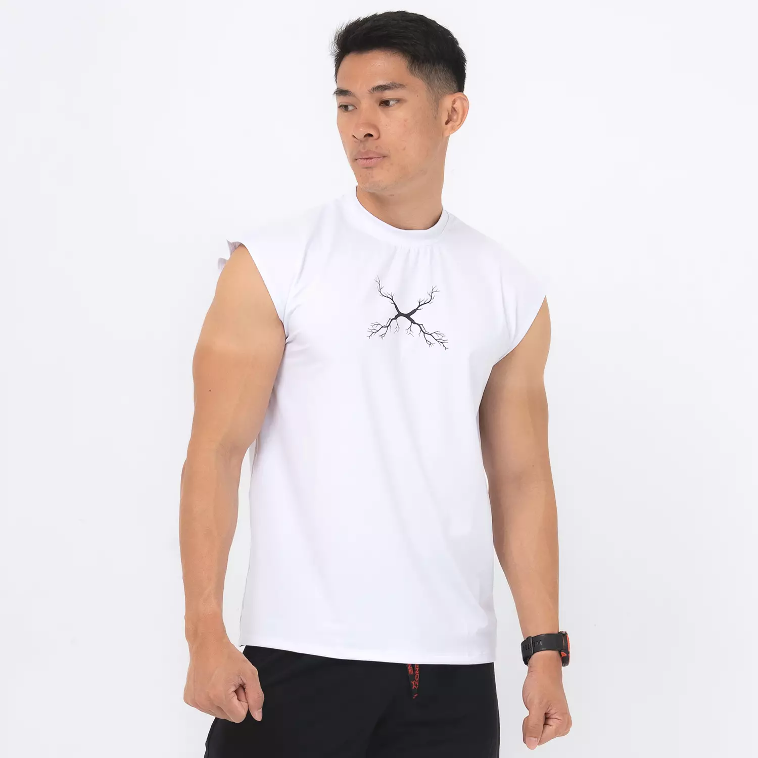 Sports Sleeveless Gothic style White
