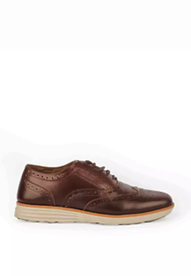 Jual Blankenheim Sepatu Kulit Sneaker Wingtip Brown Size