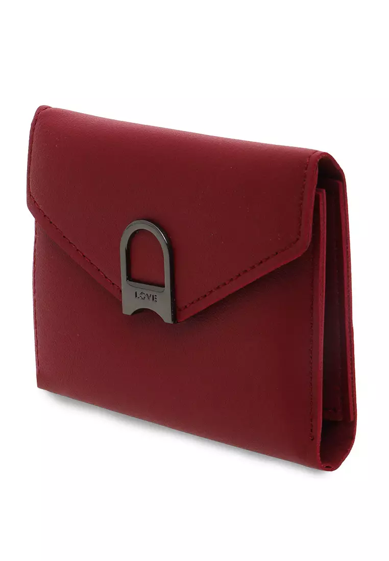 Small Wallet Design Simple Dompet Mini Wanita Premium Quality - Merah