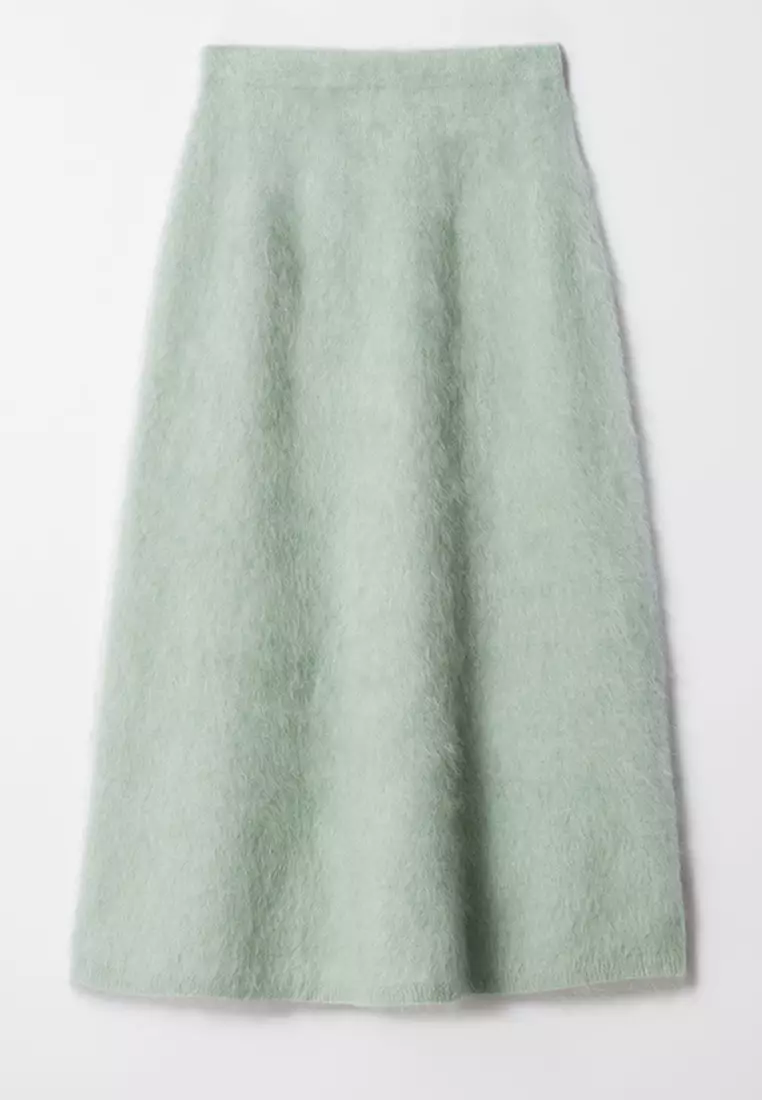 Brushed-Knit a-Line Maxi Skirt