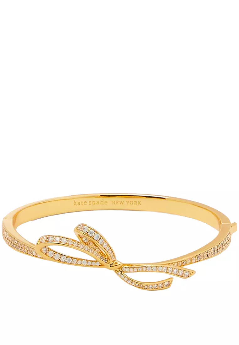 Kate Spade Kate Spade All Tied Up Pave Bangle Bracelet in Clear