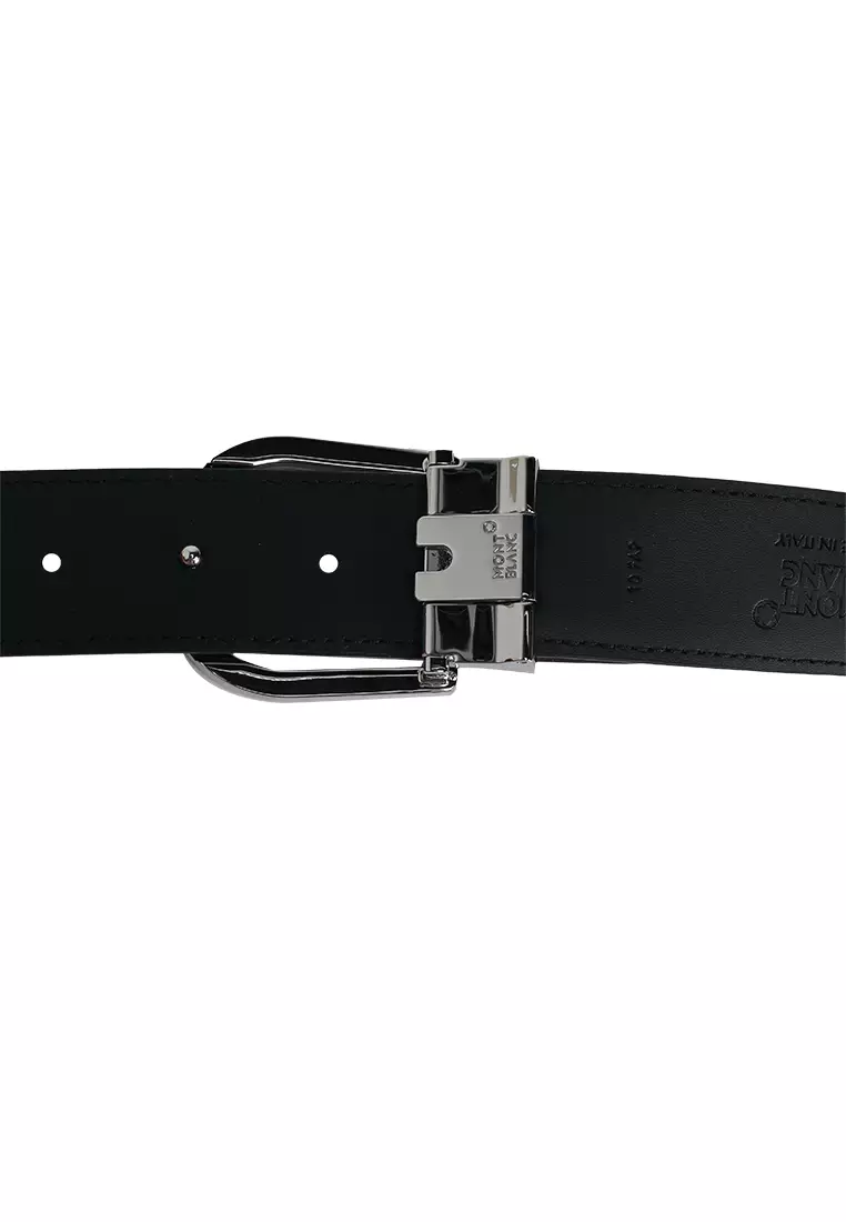 Horseshoe Buckle Printed Reversible Leather Belt 35mm (tr)