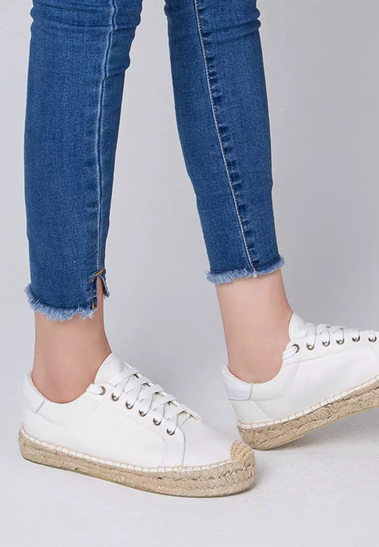 Platform Lace Up Canvas Espadrilles HB010