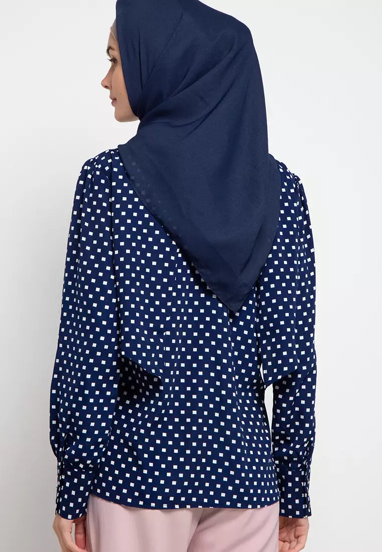 Jini Blouse In Navy Print