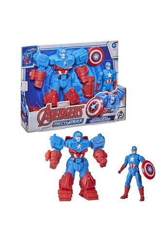 Hasbro multi Hasbro Marvel Avengers Mech Strike 8" Super Hero Action Figure Toy Ultimate Mech Suit Captain America, AF2C3TH1EB966EGS_1