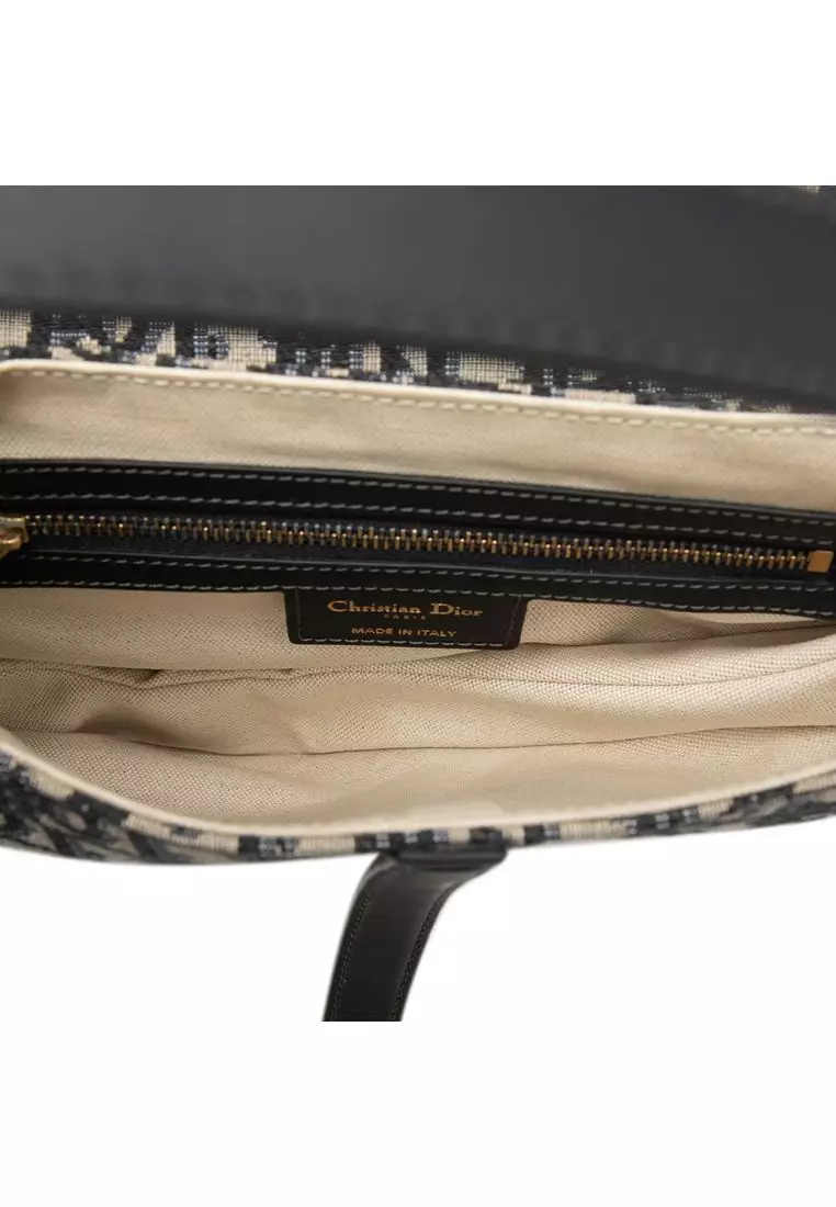 Pre-Loved Dior Oblique Canvas Saddle Bag