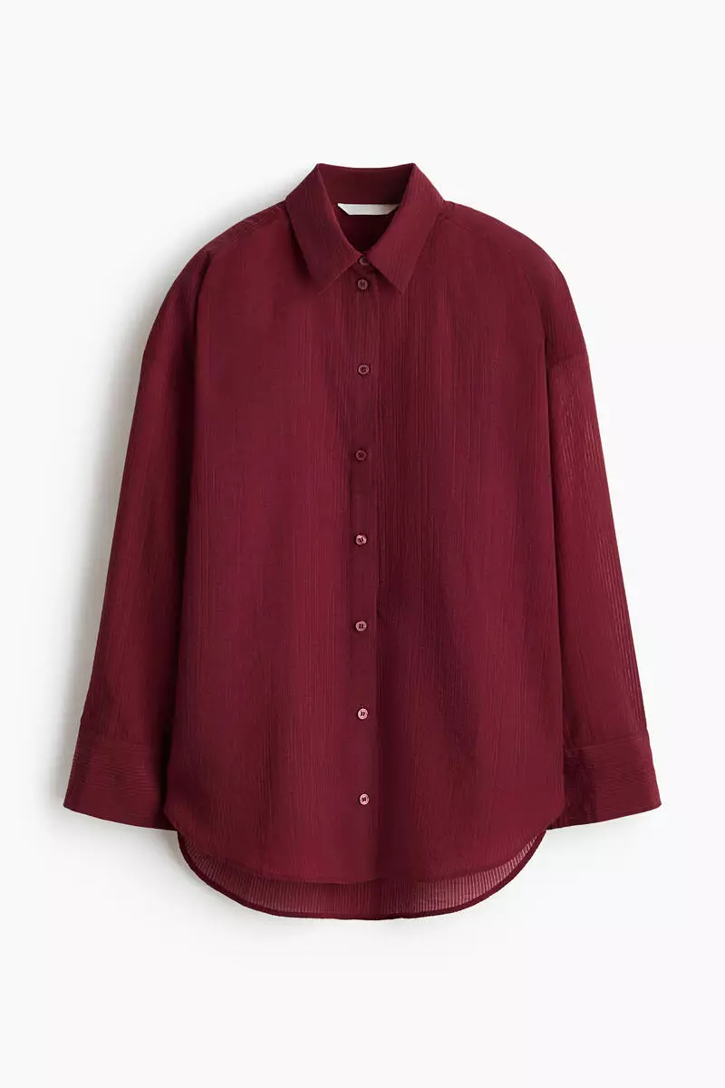 Oversized crinkled shirt