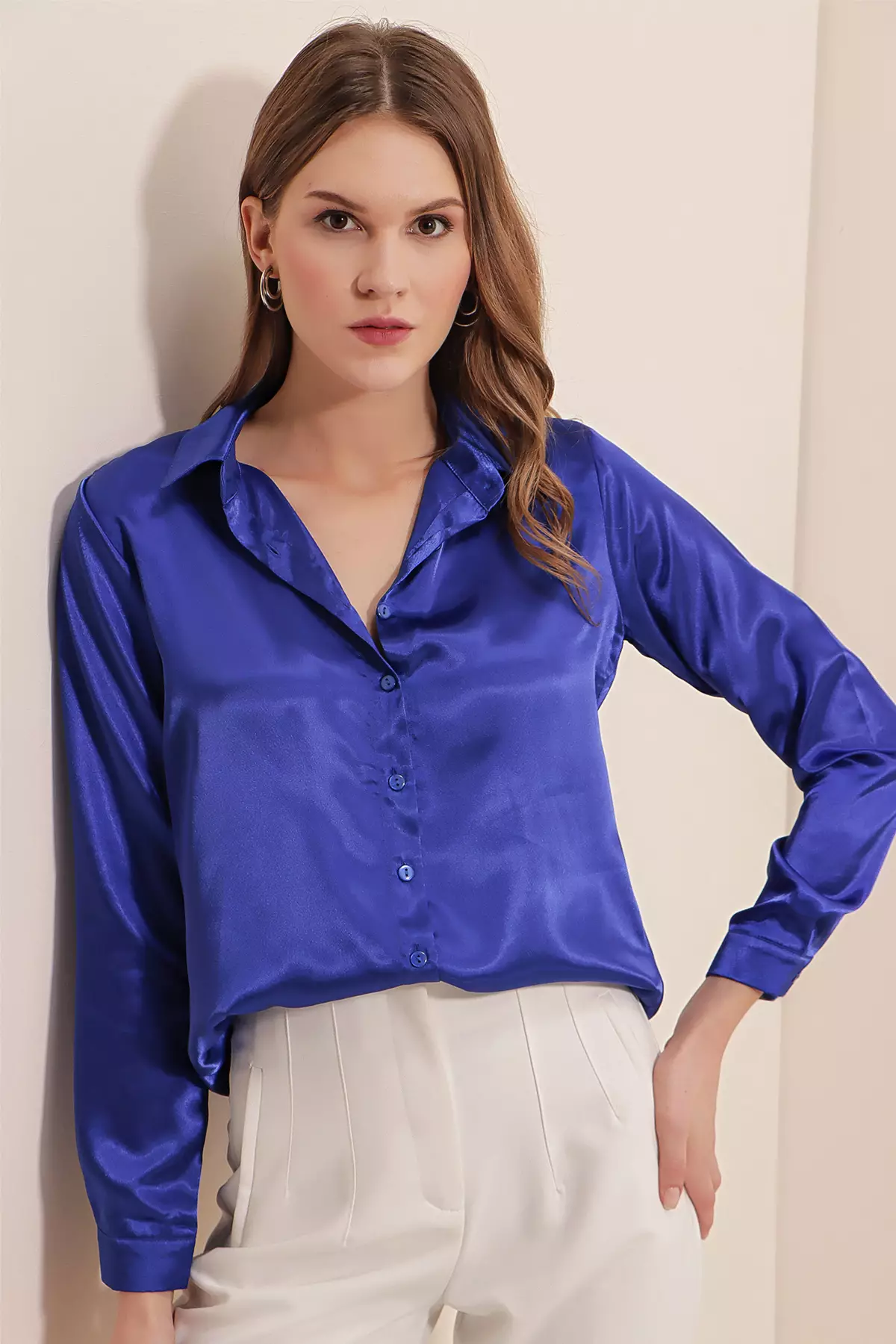 Lightly Flowy Satin Shirt