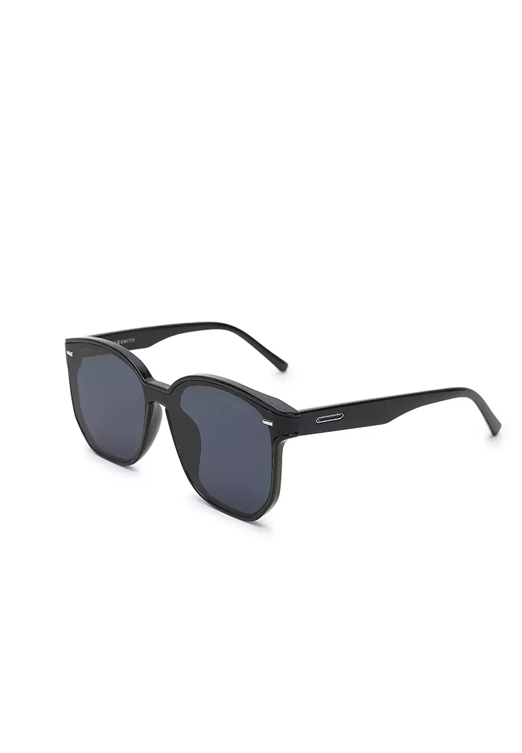 Unisex Fashion Sunglasses - Glossy Black / Grey