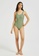 Shapes and Curves green Deep V Back Swimwear One Piece Swimsuit 74DB3US807206CGS_5