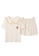 LYCKA white SWW2247b-Lady Two Piece Casual Pajamas Set (White) 03B84AA2E74914GS_1