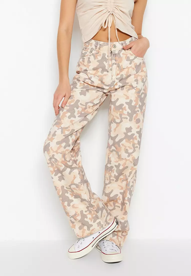 Camouflage high rise discount pants