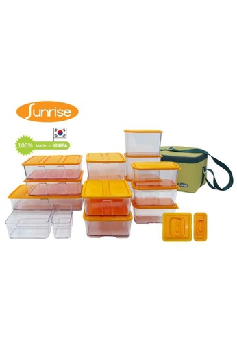 Sunrise green Sunrise 33pcs Wide Pocket Block Food Container Set with Freezer Bag 0C068HL521A846GS_1
