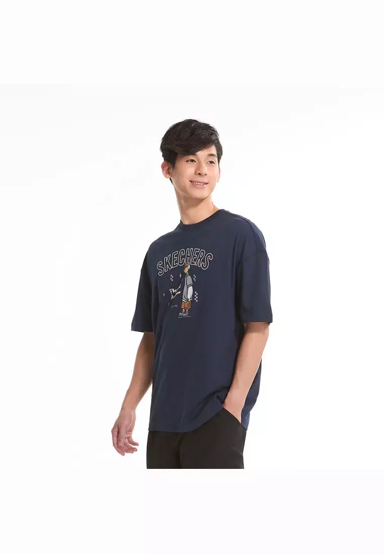 Skechers Men Lifestyle Physical Academia Collection Iconic Short Sleeve Tee - SL225M115-002Z